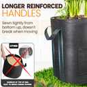 3 x [Upgraded] 4Pcs 15 Gallon Potato Grow Bags with Unique Harvest Window & Visible Window, Non-Woven Planter Pot with Sturdy Handle, Potato Growing Container, Plant Garden Bags to Grow Vegetables, Tomato