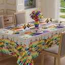 XCHI Love Heart Rainbow LGBTQ Pride Day Tablecloth Inclusion Gay Equality Rectangle Table Cloth Table Covers for Indoor Dining Home Party Decorations 60x84 Inch