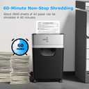 BONSEN 16-Sheet Heavy Duty Paper Shredder for Office, 60-Minute Running Time Cross-Cut CD Shredder with 60dB Low-Noise, 5.3-Gallon Pull Out Bin, Anti-Jam & Quiet Shredder for Home Office (S3102)