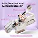 Mattress Vacuum Cleaner Cordless 16Kpa Bed Handheld Vacuum, Vacuum Cleaner with 253.7nm UV-C Light,HEPA Filter & Ultrasonic, Portable Vacuums for Bed Sofa Couch Crib Gifts for women men her white