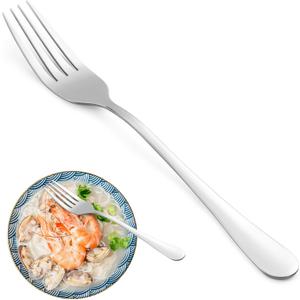 8 Piece Dinner Forks Set, Food-Grade Stainless Steel Forks Silverware, Cutlery Forks, Dessert Forks, Metal Forks for Home, Kitchen or Restaurant, Mirror Polished, Dishwasher Safe - 8 Inch