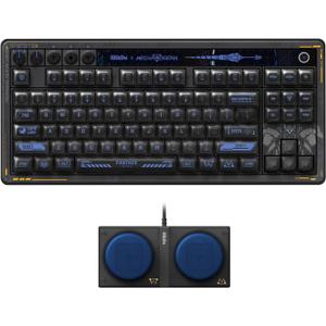 8BitDo 87 Keys Retro Mechanical Keyboard Bluetooth/2.4G/USB-C, RGB Backlight, Hot Swappable, Dual Super Programmable Buttons, Volume Knob for PC and Android - Mecha BREAK: PANTHER
