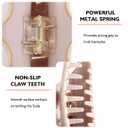 Cancer Constellation Hair Claw with Rhinestones, Beige Personalized Acetate Hair Clip for Women Gift 1 Piece