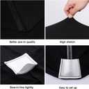 BDDC Table Covers for 6 Foot Tables, Black Washable and Wrinkle Resistant Stretch Tablecloths Rectangle 6ft for Events, Wedding, Banquets, Parties