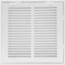 10"W x 10"H [Duct Opening Size] Steel Return Air Filter Grille - Removable Face/Door for 1 inch Filters -HVAC Vent Cover Grill - White [Outer Dimensions: 12 5/8"W X 12 5/8"H]