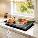 Electric Cooktop 30 Inch, 6700W Knob Control 4 Burner Electric Stove Top Burner Hot Plate, 220V-240V Bulit-in Ceramic Radiant Stovetop with Multi-Ring Control, Hardwire (No Plug)