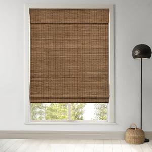 LazBlinds Cordless Bamboo Roman Shades, 34.5x64, Highfield Teak
Privacy Blinds for Interior Windows, Room Darkening Roll Up Bamboo Blinds for Home & Patio