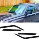 Tape-On Window Visors 4-Piece for 2007-2018 Jeep Patriot Sun Rain Guard Shield Shade Smoke 94359