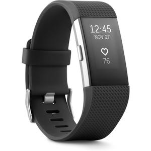 Fitbit Charge 2 Heart Rate + Fitness Wristband, Black, Large (US Version), 1 Count