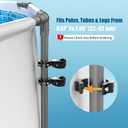 7FT Above Ground Pool Umbrella 360 Tilting Double-Layer Canopy & Height Adjustable, UPF 50+ Sun Protection for Above Ground Pools, Patio, Beach & Outdoors