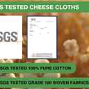 5 x Olicity Cheese Cloths, Grade 100, 36 Sq Feet, Reusable Cheese Cloth with Closed Edges Fabric Fine Mesh Cloth, Unbleached Cotton Muslin Cheesecloth for Straining,Bread,Tea,Crafts,Free Cutting - 4 Yards