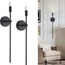 Black Candle Sconces Long Wall Candle Holder, Set of 2 Large Wall Candle Sconce Modern Chic Home Decor for Bedroom, Dining Room, Living Room 23"