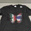 Mexico and Thailand Mix Butterfly Half Mexican Thai Roots T-Shirt, Size: M