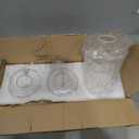 Canomo 3 Packs Hammered Glass Light Shade Cylinder Water Ripple Glass Lamp Shade Replacement 6 Inch Height Fit 2-1/4 Fitter for Wall Lamps Chandeliers or Ceiling Lamps