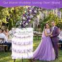 Pinkunn Purple Floral Wedding Seating Chart with Easel Display Stand 15.8 x 23.6 Inch Rustic Wooden Seating Chart Board Please Find Your Seat Sign for Engagement Baby & Bride Shower Wedding Sign Decor