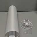 Drum Lamp Shade for Floor Lamps and Chandelier, 15.7"x6.1"x6.1" Linen Round Pleated Barrel Shade in White, Large Replacement Lamp Shade for Modern Interiors