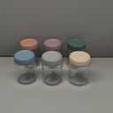 NETANY 6-pack 16 oz Overnight Oats Containers with Lids, Glass Jars with Airtight Lids, Wide mouth Mason Salad jars, Glass Food Storage Containers for Snacks Yogurt Spice Sugar