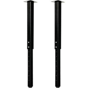 QLLY Adjustable Square Table Leg, 24-40 inch, 60-100cm, Home Office Custom DIY Table Legs, Furniture Leg Set (2, Black)