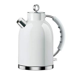 ASCOT Electric Kettle, Stainless Steel Electric Tea Kettle Gifts for Men/Women/Family 1.5L 1500W Retro Tea Heater & Hot Water Boiler, Auto Shut-Off and Boil-Dry Protection (White)