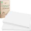 California Design Den 100% Organic Cotton Pillow Cases Queen/Standard Set of 2, Soft & Cooling Percale Weave Cotton Pillowcases (Bright White)