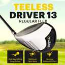 (T) Less Golf Driver, Innovative Driver Golf Clubs for High Launching Long Drives, Golf Club w/Premium Graphite Shaft, Right/Left-Handed Golf Drivers w/13 Degrees Loft, Right, Graphite, Regular