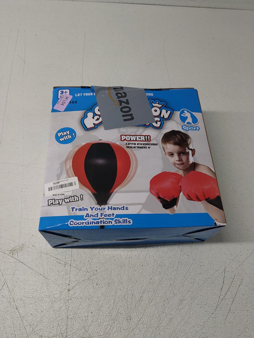 Punching Bag for Ages 3 4 5 6 7 8+ Years Old Kids, Boxing Bag Set Toy with Boxing Gloves, Height Adjustable Punching Bag, Sport Toy for Boys & Girls, Ideal Christmas Birthday Gift for Kids (Red)