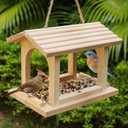 Wooden Bird Feeder Hanging Apples and Oranges Jelly Oriole Bird Feeder Garden Yard Decorations for Finches Cardinals Chickadees & Sparrows Watching Outdoor