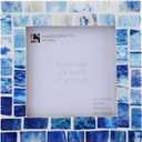 Handicrafts Home Blue Picture Frame, Handmade Bone Inlay 4x4 Photo Frame, Mosaic Indigo Pattern, Artisan Crafted Blue & White Frame for Wall & Tabletop, Coastal Modern Farmhouse Decor, Gallery Wall, Desk & Shelf Styling, Bedroom & Living Room Picture Frame, New Year & Holiday Gift  Mosaic Indigo