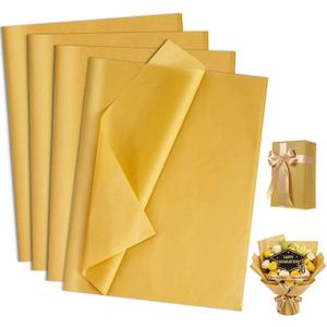 woric 160 Sheets Gold Tissue Paper for Gift Bags 20 X 14 Inches Gift Tissue Paper Bulk for Graduation Crafts Weddings Birthday Party Decorations