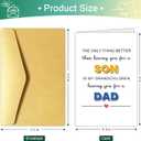 6 x Chenive Father's Day Card for Son, Son Fathers Day Card from Mom Dad, Happy Father's Day Card from Parents, Fathers Day Gift for Son