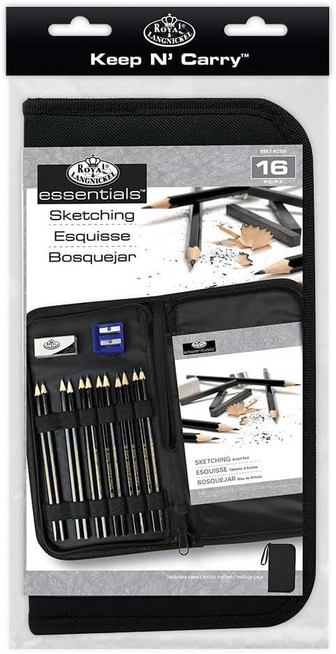 Drawing and Sketching Pencil Set In Zippered Carrying Case (1 Count (Pack of 1))
