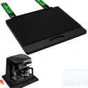 MinBoo Bamboo Appliance Slider,Sliding Tray for Coffee Maker, Kitchen Countertop Appliance Rolling Tray,Slides Easily from Under The Cabinet,Wide -Black- Large (16" Wx13 D)