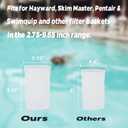 2 x GOKU 30-Pack Swimming Pool Filter Skimmer Socks for Inground & Above Ground Pool Fine Mesh Leaves Pollen Catcher Debris Pre-Filter Scum Sock, Pool Basket Net Protector Strainer Screen Liners Savers