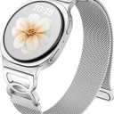 Adorve Metal Strap Compatible with Galaxy Watch 8 Band 40mm 44mm, Galaxy Watch 8 Classic Band 46mm, Milanese Magnetic No Gap Strap for Samsung Watch Bands for Women with Unique Design
