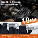 10mil Nitrile Gloves Thick,Industrial Disposable Gloves with Diamond Textured,Heavy Duty Mechanic Glove,Latex Free