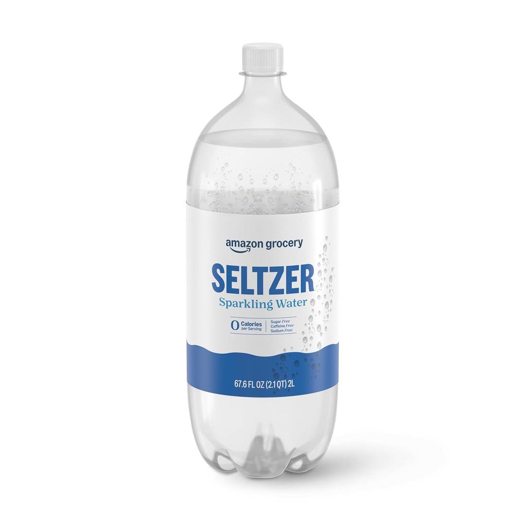 Amazon Grocery, Seltzer Sparkling Water, 67.6 Fl Oz (Previously Happy Belly