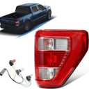 Halogen Tail Lights Compatible With 2021 2022 2023 Ford F150 Tail Light (21-23 Halogen Type, Right Passenger Side)