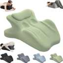 RSN Ergonomic Foam Wedge Pillow, 27 Angled Support for Neck and Waist, Multi-Position Support Pillow (Green), Standard