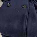 chouyatou Women's Winter Double Breasted Wool Coat Business Casual Long Winter Pea Coat with Belt (XX-Large, Navy Blue)