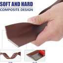 Garage Door Seal Top and Sides, Garage Door Weather Stripping, Universal Weatherproofing Seal Strips Soft and Hard Composite Design with Adhesive Backing and Screws, Brown, 34.4FT