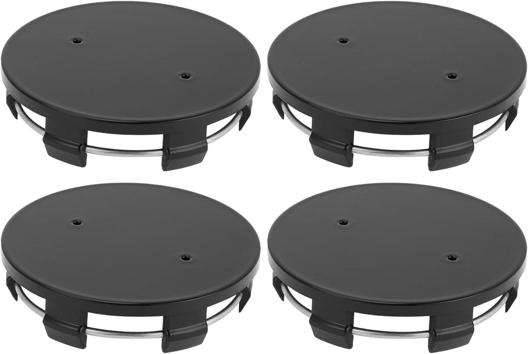 4 Pcs 70mm 2.76" OD - Universal Car Wheel Hub Center Caps - Car SUV Trucks Auto Hub Covers Scratch Resistant Rustproof - Durable Plastic Gloss Black