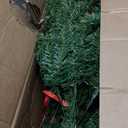 7Ft Pre-lit Artificial Pencil Christmas Tree Hinged Fir PVC Tree with 350 LED Lights