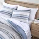 Nautica - Twin/Twin XL Comforter Set, Reversible Woven Bedding with Matching Sham, Medium Weight for Year Round Use, Dorm Essentials, Oeko-Tex Certified (Bay Shore Navy)