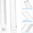 LightingWill LED T8 3FT Light Tube, Natural White 4000K, Dual-End Powered Ballast Bypass, 1600Lumens 15W (32W Fluorescent Equivalent), Frosted Cover, AC85-265V Lighting Tube Fixtures, 4 Pack