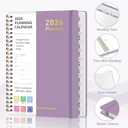 2 x 2026 Planner, Weekly and Monthly Calendar Academic Planner, Jan 2026 - Dec 2026, Planning Agenda Book for Desk Accessories and School Supplies - A5 (6.3'' x 8.5'') (Purple)