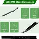 50033779 Mower Blades Compatible with Bush Hog RDTH84 & HDTH7 Mower Models - 29" Replacement Mower Blade, 3 Pack
