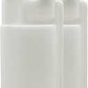 2-PACK of 16oz HDPE Portable Plastic Flask | 1 oz Shot Glass Chamber Dispenser for Bars and Mixologists | TWO Portable Beverage Dispenser | Child Safety Caps | Recyclable HDPE Plastic