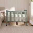 Dream On Me Carson Classic 3-in-1 Convertible Full-Size Baby Crib in Meadow Green, GreenGuard Gold & BSA, 4 Mattress Heights, Converts to Day & Toddler Bed, Locking Wheels, Classic Nursery Design