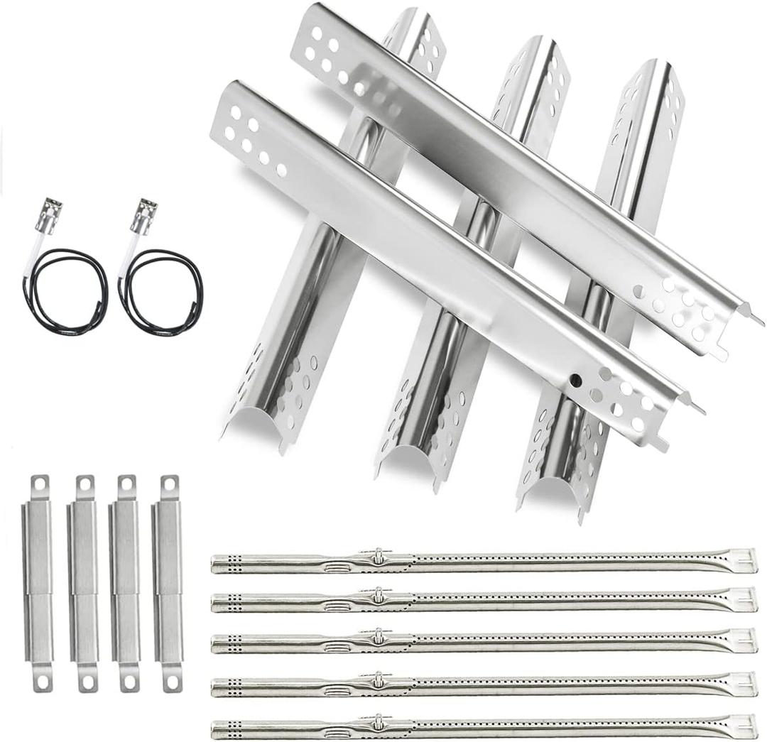 Grill Repair Parts Kit for Charbroil Performance 5 Burner463347519 463275517 463347518 463243519 463373019 463243518 463373319 463275717, G470-5200-W1, G470-0004-W1 Heat Plates Burner Tube 5 Burner