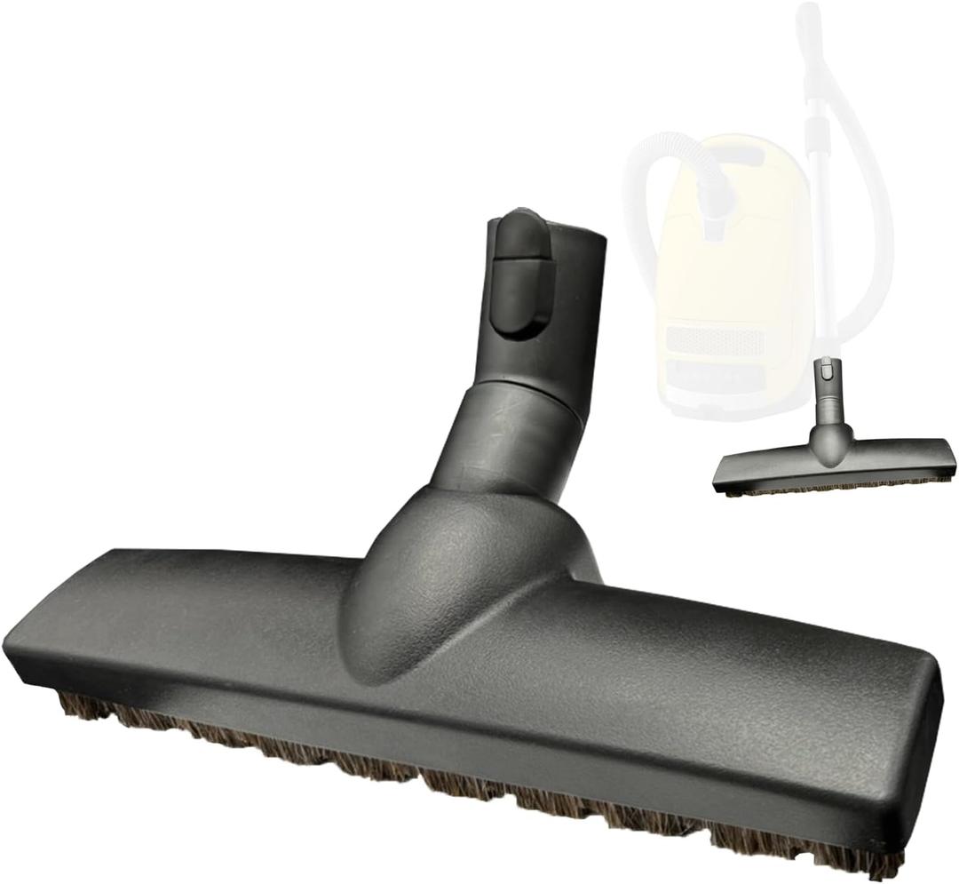 Replacement Vacuum Brush Head with Wheels & Horsehair Bristles Compatible with Miele C1 C2 C3 Vacuum Accessories & Attachments for Carpet, Tile Hard Floors - 1-3/8'' Hardwood Floor Vacuum Attachment